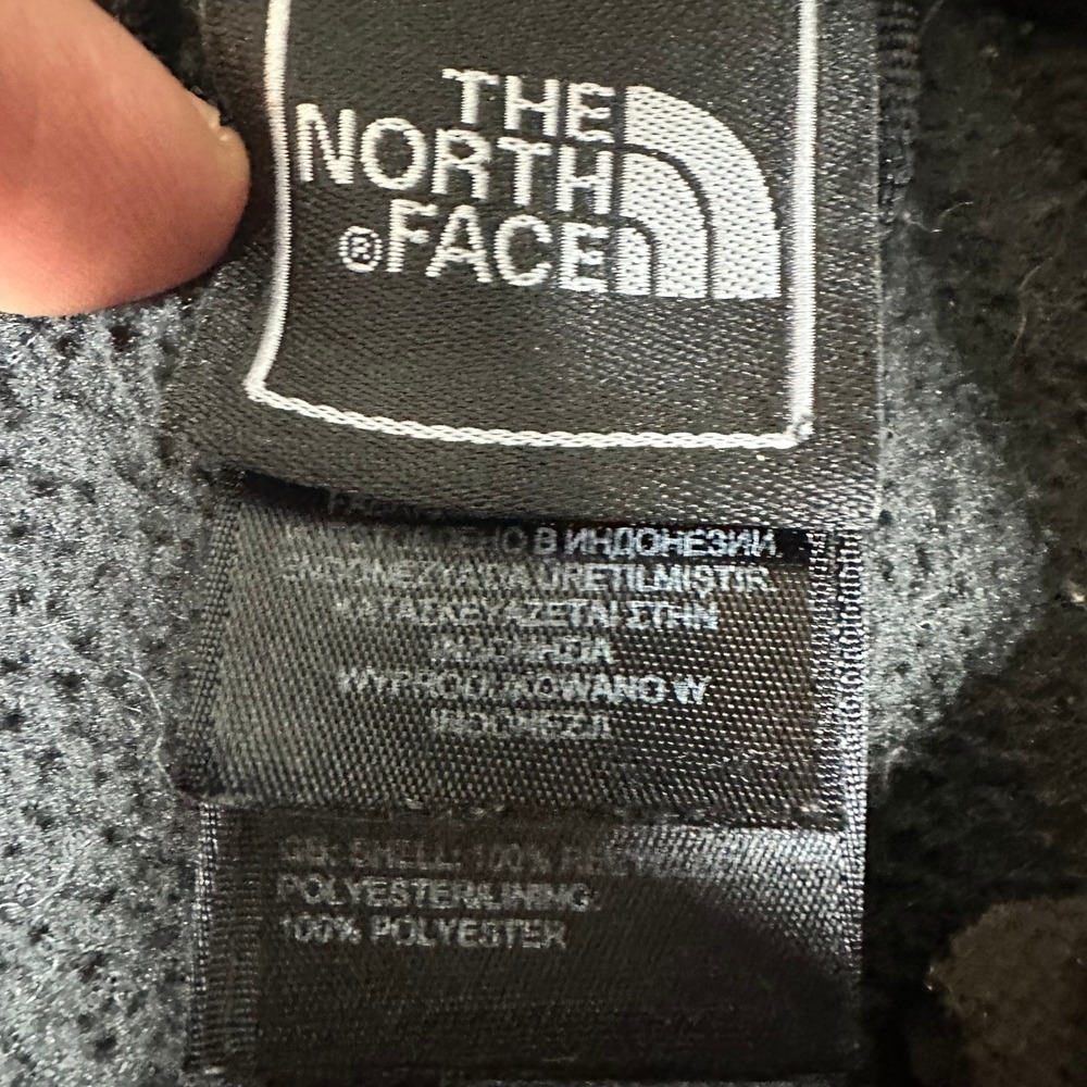 The North Face Mens Black Full Zip Fleece Jacket Recycled Polyester Outdoor Sz L - Picture 6 of 11